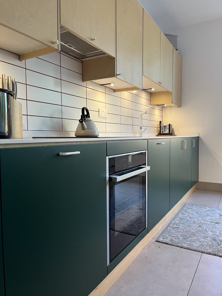 Floating Shelves, Kitchen and Ply Cladded Cloakroom